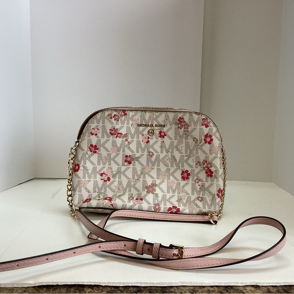 Michael Kors Handbags - Michael Kors Pink Floral Crossbody Bag